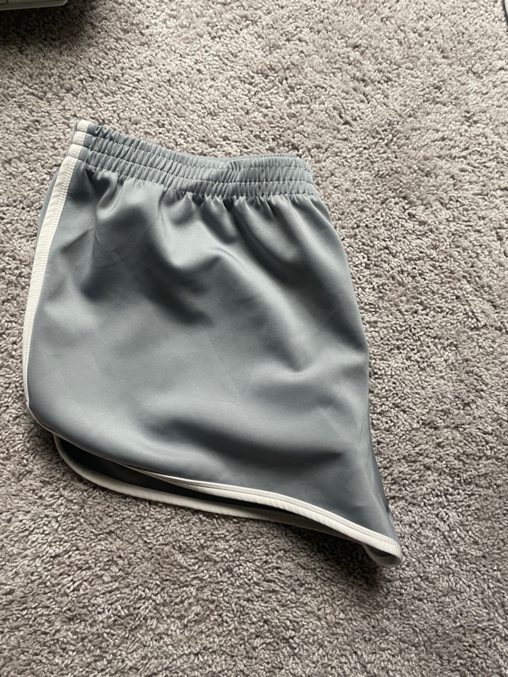 Women’s SKIMS Athletic Shorts - Grey with White Trim